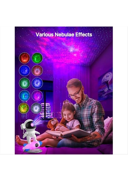 Astronot Galaxy Projektör, Galaxy Night Light Projector, Uzaktan ve Uygulama Kontrolü Olan Çocuklar Için Uzay Arkadaşı Projektörü (Yurt Dışından) modelleri