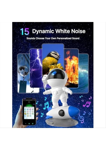 Astronot Galaxy Projektör, Galaxy Night Light Projector, Uzaktan ve Uygulama Kontrolü Olan Çocuklar Için Uzay Arkadaşı Projektörü (Yurt Dışından) fırsatları