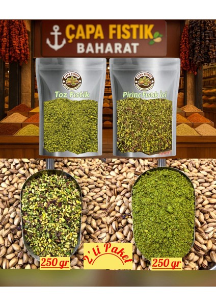 Antep Fıstık İçi,toz fıstık(250gr) Pirinç fıstık(250gr)