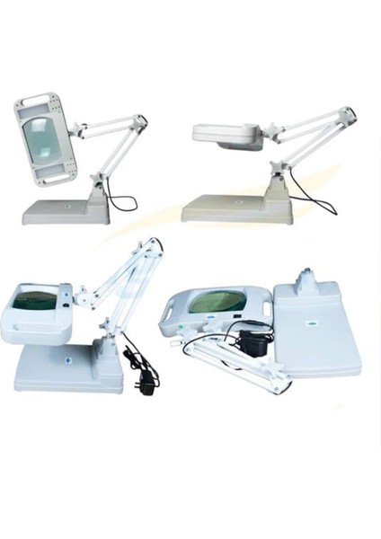 5x 10X Büyüteç LED Işıklı Süper Parlak Enerji Tasarruflu Masa Lambası LT861 modelleri