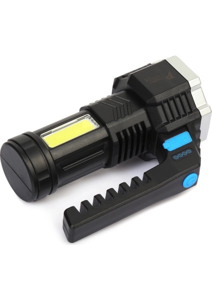 PS-3879 USB Şarj Göstergeli Şarj Edilebilir 7*xpe +Cob LED El Feneri fırsatları