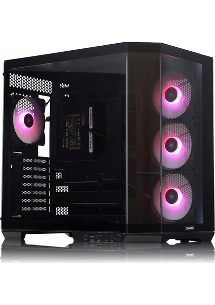 GUARDIAN PRO 4x12cm ARGB Led Fanlı USB3.0 Tempered Glass ATX Panoramik Akvaryum Oyuncu Kasası (Yeni) (DKCHGRPRO) modelleri