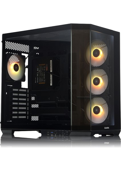 GUARDIAN PRO 4x12cm ARGB Led Fanlı USB3.0 Tempered Glass ATX Panoramik Akvaryum Oyuncu Kasası (Yeni) (DKCHGRPRO)