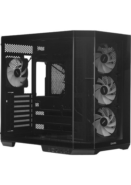 GUARDIAN PRO 4x12cm ARGB Led Fanlı USB3.0 Tempered Glass ATX Panoramik Akvaryum Oyuncu Kasası (Yeni) (DKCHGRPRO)