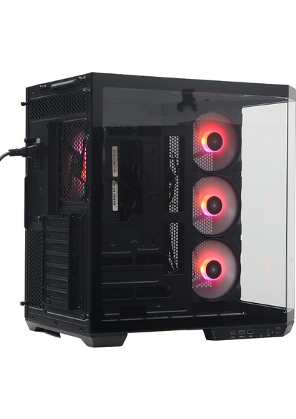 GUARDIAN PRO 4x12cm ARGB Led Fanlı USB3.0 Tempered Glass ATX Panoramik Akvaryum Oyuncu Kasası (Yeni) (DKCHGRPRO)