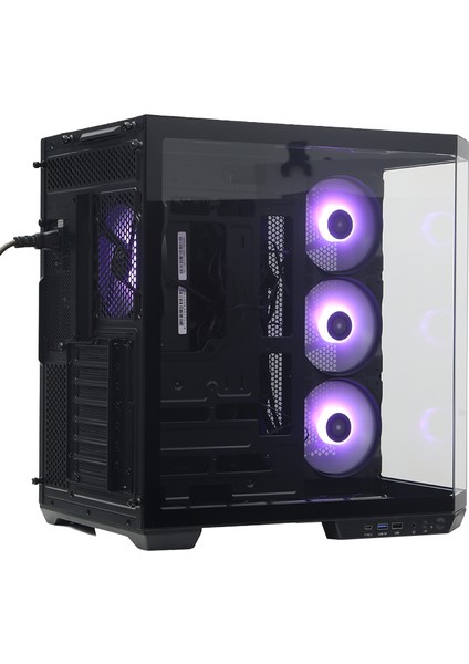GUARDIAN PRO 4x12cm ARGB Led Fanlı USB3.0 Tempered Glass ATX Panoramik Akvaryum Oyuncu Kasası (Yeni) (DKCHGRPRO)