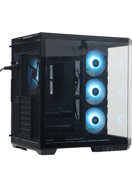 GUARDIAN PRO 4x12cm ARGB Led Fanlı USB3.0 Tempered Glass ATX Panoramik Akvaryum Oyuncu Kasası (Yeni) (DKCHGRPRO)