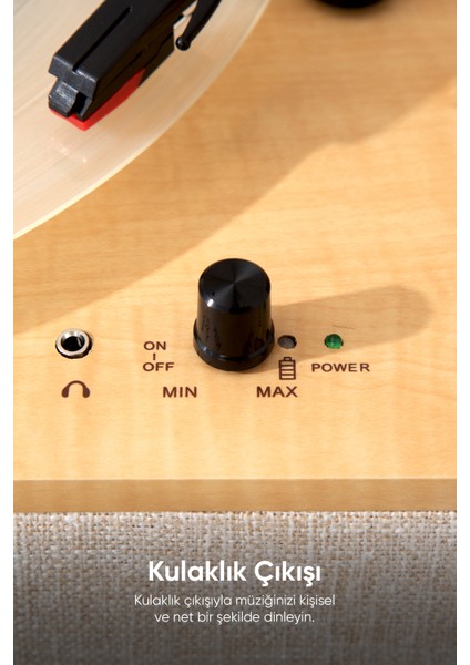 Dahili Hoparlörlü Pikap Müzik Kutusu Usb+Rca+Bluetooth FR-P1990 Velura fırsatları