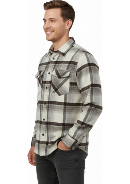 Erkek Kışlık Çift Cep Kapaklı Oduncu Gömlek BGL-ST04930