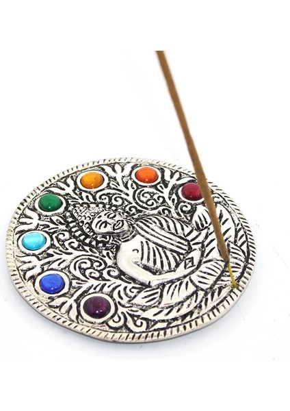Metal 7 Çakra ( Chakra ) Buda Tütsülük KSK2175