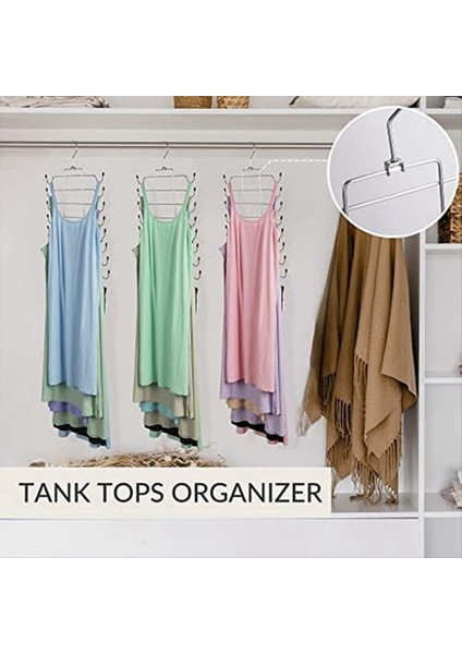 Tank Top Askı, Alan Tasarrufu Askıları, Kayma Asılı Spor Sahibi, Dolap Organizatörleri ve Kostisoller Tank Topları Için Depolama (Yurt Dışından) modelleri