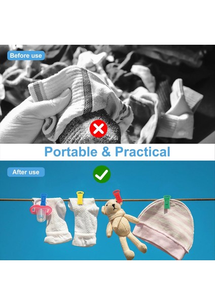 Çamaşır Makinesi ve Kurutucu Için 100 Çorap Klipsleri Kanca, Taşınabilir Kanca Çorap Klipsleri Doğrudan Çekmecede Katlanmadan (Yurt Dışından) indirimleri