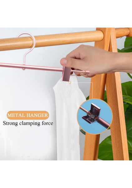 Klip ile 10 Adet Yüksek Mukavemetli Güçlü Gül Altın Pantolon Etek Alt Askı (Yurt Dışından) fırsatları