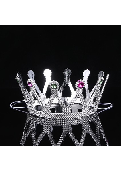 Gümüş Renk Çocuk ve Yetişkin Uyumlu Kraliçe Tacı Prenses Tacı 8X25 cm modelleri
