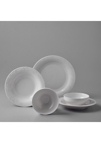 Lily 24 Parça 6 Kişilik Bone Yemek Takımı
