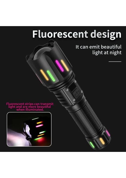 PS-9954 30W Zoomlu LED Powerbank Özellikli Şarjlı Profesyonel El Feneri indirimleri