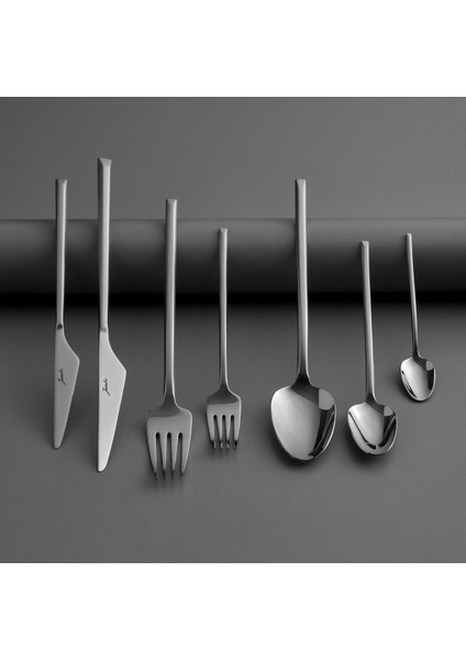 5500 12 Kişilik 84 Parça Mat Çatal Kaşık Bıçak Takımı