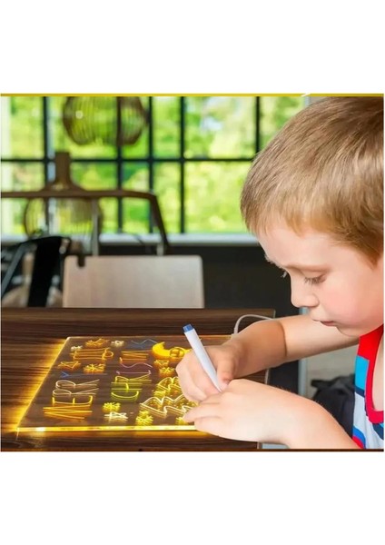 12 Inc LED Işıklı Çizim Tahtası Ayarlanabilir Stant ve Kalemleri Ile fiyatları