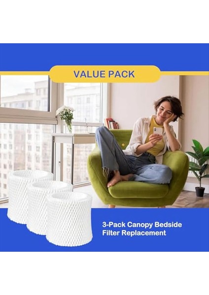 Nemlendirici Kanopi Başucu Için Nemlendirici Yedek Filtre Nemlendirici, Ahşap Kağıt Hamuru Kağıt Filtresi, Nemlendirici Filtreler 4pcs (Yurt Dışından) indirimleri