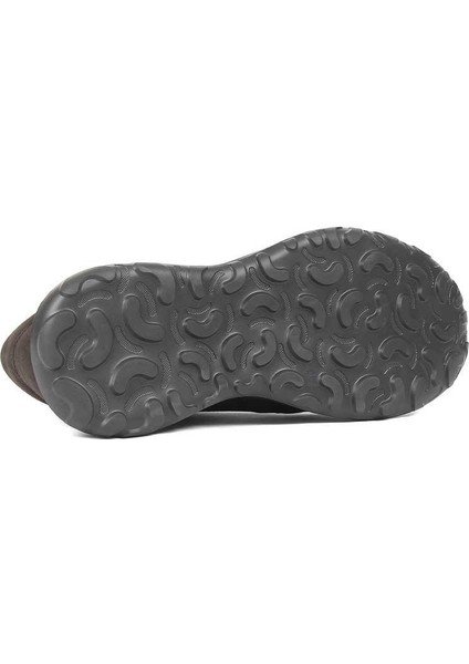 Erkek Siyah Kalın Tabanlı Nubuk Deri Sneaker