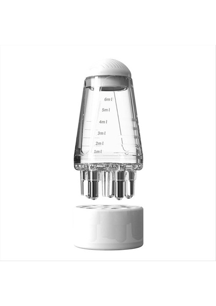 2pcs Kafa Derisi Aplikatör Sıvı Tarak Portatif Kafa Derisi Masaj Tarağı ile Silindir Topu Uçucu Yağ Saç Bakım Cihazı, Beyaz (Yurt Dışından)