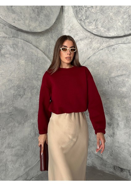 Üç Iplik Beli Lastikli Sweat Bordo fiyatları