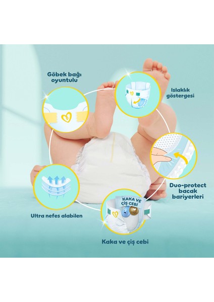 Bebek Bezi Premium Care 2 Numara 60 Adet Ekonomik Paket fırsatları