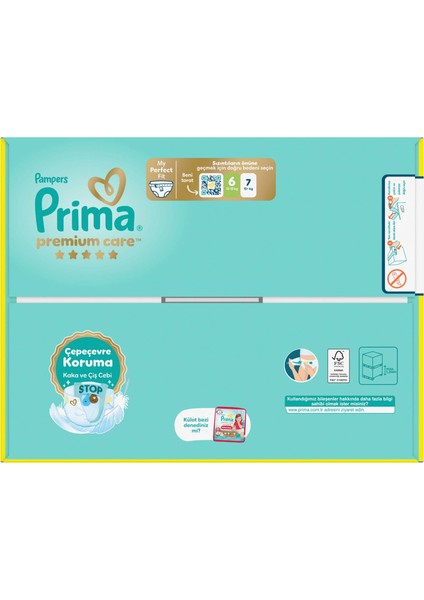 Bebek Bezi Premium Care 6 Numara 62 Adet Ultra Fırsat Paketi