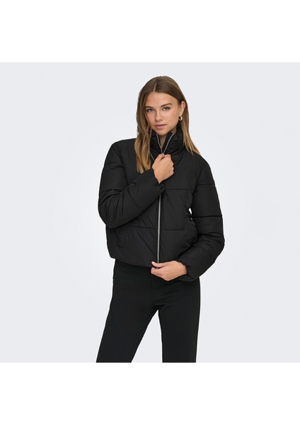 Newerica Life Short Padded Kadın Siyah Dik Yaka Ceket fiyatları