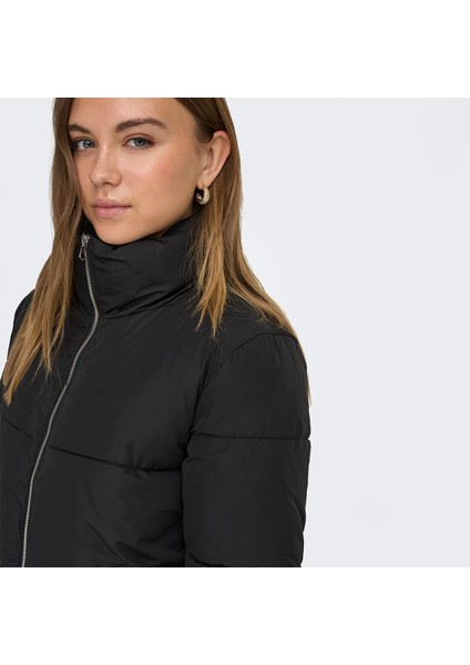 Newerica Life Short Padded Kadın Siyah Dik Yaka Ceket indirimleri