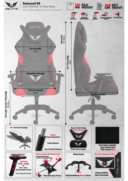 Profesyonel Kumaş Oyuncu Koltuğu | Samurai Ss | Aytaşı