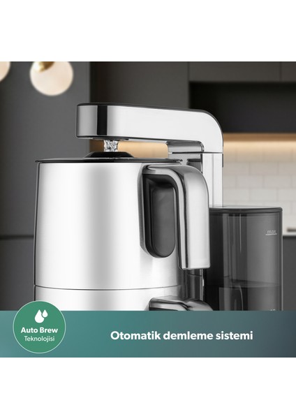 Teabot 1785H Konuşan Otomatik Çay Makinesi Krom