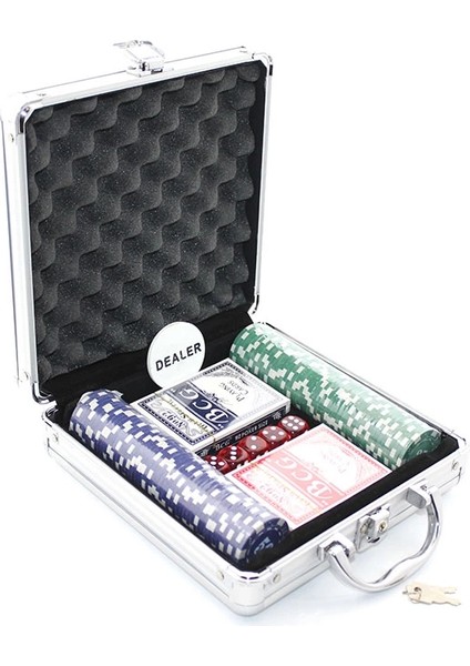 Metal Çantalı 100 Chipli Poker Oyunu ALK1495