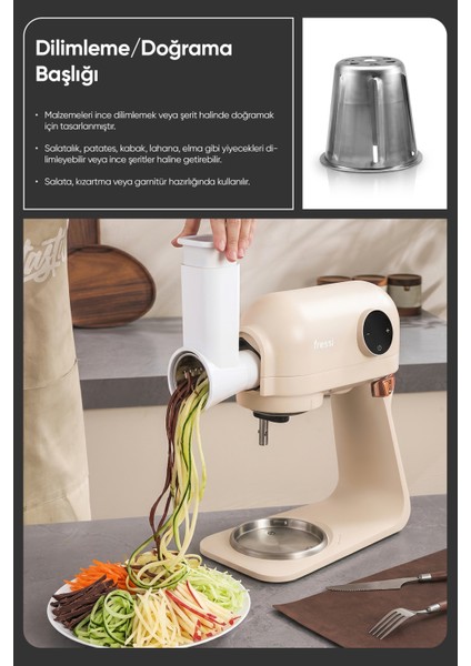 Tam Döküm Demir Hamur Yoğurma Makinesi Standlı Mikser Mutfak Şefi FR-SM2503 Allegro