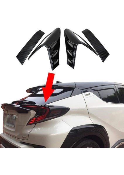 4pcs Karbon Fiber Tarzı Arka Arka Lamba Kuyruğu Işık Kapağı Fit Toyota Chr C-Hr 2016-2018 (Yurt Dışından) fırsatları