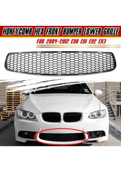 Araba Ön Tampon Alt Izgara Kapağı Petek Örgü Yarış Izgaraları Trim For-Bmw E90 E91 E92 E93 2004-2012 M3 Stil (Yurt Dışından) fiyatları