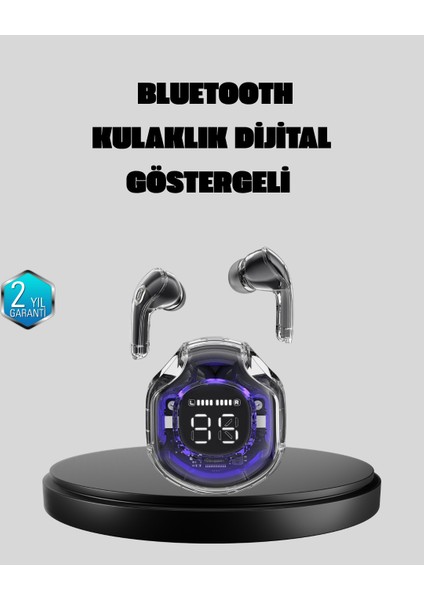 Enc Mikrofonlu Kablosuz Kulaklık Dokunmatik Kontrol ve LED Ekran Şarj Kutulu