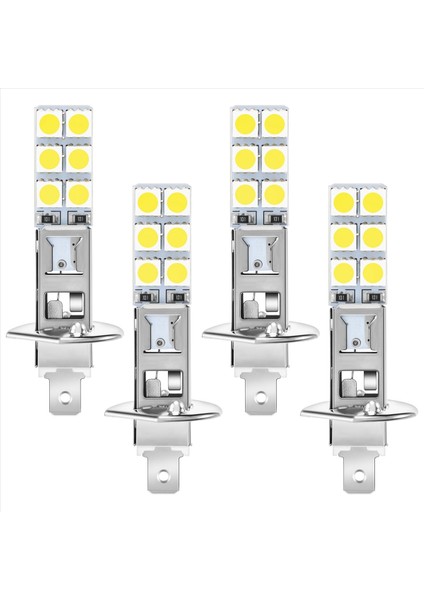 4pcs H1 6000K Süper Beyaz 80W LED Far Ampulleri Kiti Sis Sürüş Işığı (Yurt Dışından)