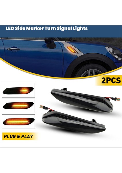 1paır LED Yan Çamurluk Markeri Işık Dönüş Sinyal Lambaları Mini R61 Paceman R60 Countryman 10-17 63139802569 63139802570 (Yurt Dışından) fiyatları