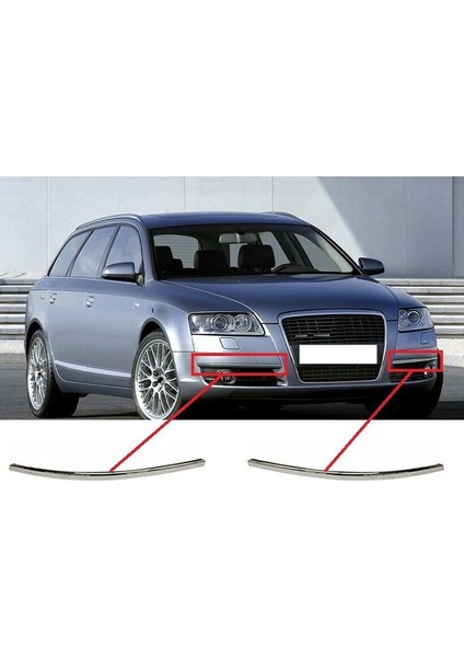 Araba Ön Tampon Alt Kalıp Trim Chrome For-Audi A6 C6 2005-2008 4F0853065 4F0853066 (Yurt Dışından) modelleri