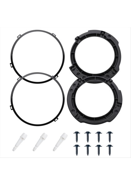 Jeep Wrangler Için Far Metal Halkası ile 7 Inç Yuvarlak Far Montaj Tespit Braket Halkası Seti Jk 2007-2017 (Yurt Dışından)