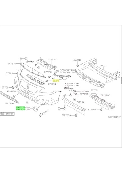 1 Çift Ön Tampon Sis Lambası Çerçeve Kapak Izgara Çerçevesi Surround Kanal 57731AL290 57731AL300 Subaru Outback 2015-2017 (Yurt Dışından) indirimleri