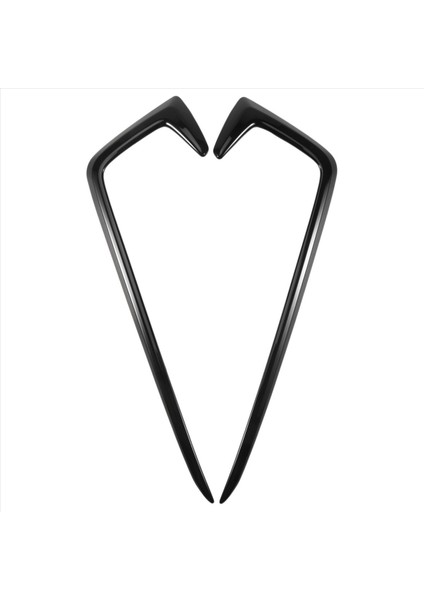 2pcs Parlak Siyah Dış Ön Sis Işık Lambası Kapağı Döşeme Honda Civic Için Uygun 2019-2020 (Yurt Dışından)