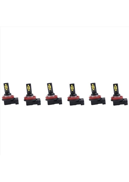 6pcs Araba Vurgulama Sis Farkı H8/H11 3030 12SMD Soğuk Beyaz Kod Çözme Flaş LED Boz Anti Lamba (Yurt Dışından)