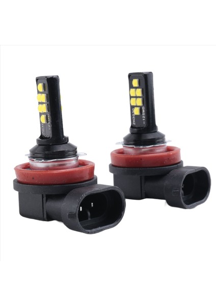 6pcs Araba Vurgulama Sis Farkı H8/H11 3030 12SMD Soğuk Beyaz Kod Çözme Flaş LED Boz Anti Lamba (Yurt Dışından) fırsatları