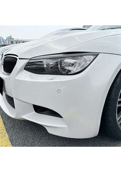 Bmw 3 Serisi E90 2005-2012 Araç Stil Aksesuarları Için Araç Karbon Fiber Farlar Kaş Far Döşeme Çıkartmaları (Yurt Dışından)