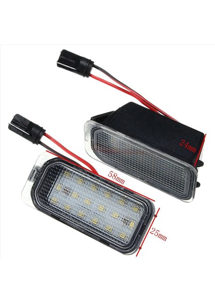 16PCS Araba LED Numaralı Plaka Plaka Işığı Ford Focus Mk Iı Fiesta Mk Vıı Mondeo Mk Iv Kuga S-Max 2008-2019 (Yurt Dışından) modelleri