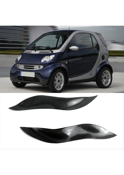 Araba Farlar Kaş Göz Kapağı Döşeme Kapağı Sticker Smart 2003 Karbon Fiber Için Araba Stil Aksesuarları (Yurt Dışından) fiyatları