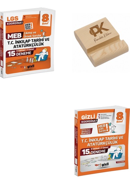 Gizli Lgs 8. Sınıf Koordinat Inkılap Çıkmış Sorular ve 8 Sarmal 7 Genel Deneme + Pk Telefon Standı