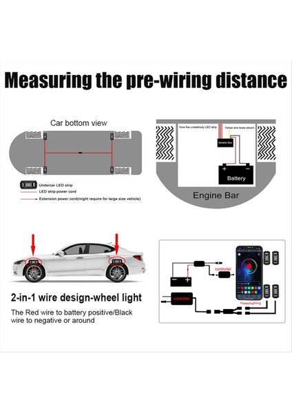 Kamyonlar Için 4 Kapsül Kaya Lambaları Rgb Arabalar Için Rgb Undergow LED Işıkları Uygulama Kontrol Müzik Modu Çok Molor Undergow Işıkları (Yurt Dışından) indirimleri